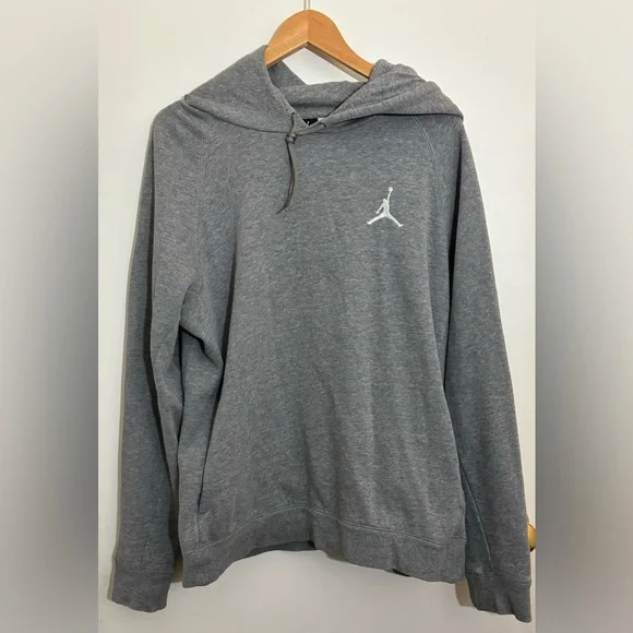 Air Jordan Grey Hoodie Size Large - Picture 3 of 8